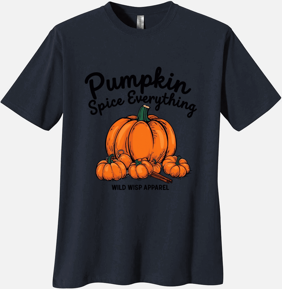 'Pumpkin Spice Everything' Organic Unisex Crewneck T-shirt T-Shirts