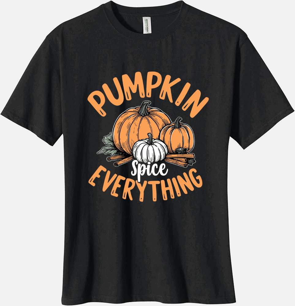 'Pumpkin Spice Everything' Organic Unisex Crewneck T-shirt T-Shirts