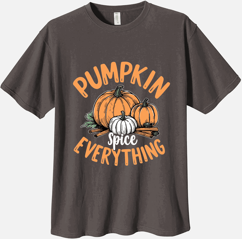 'Pumpkin Spice Everything' Organic Unisex Crewneck T-shirt T-Shirts