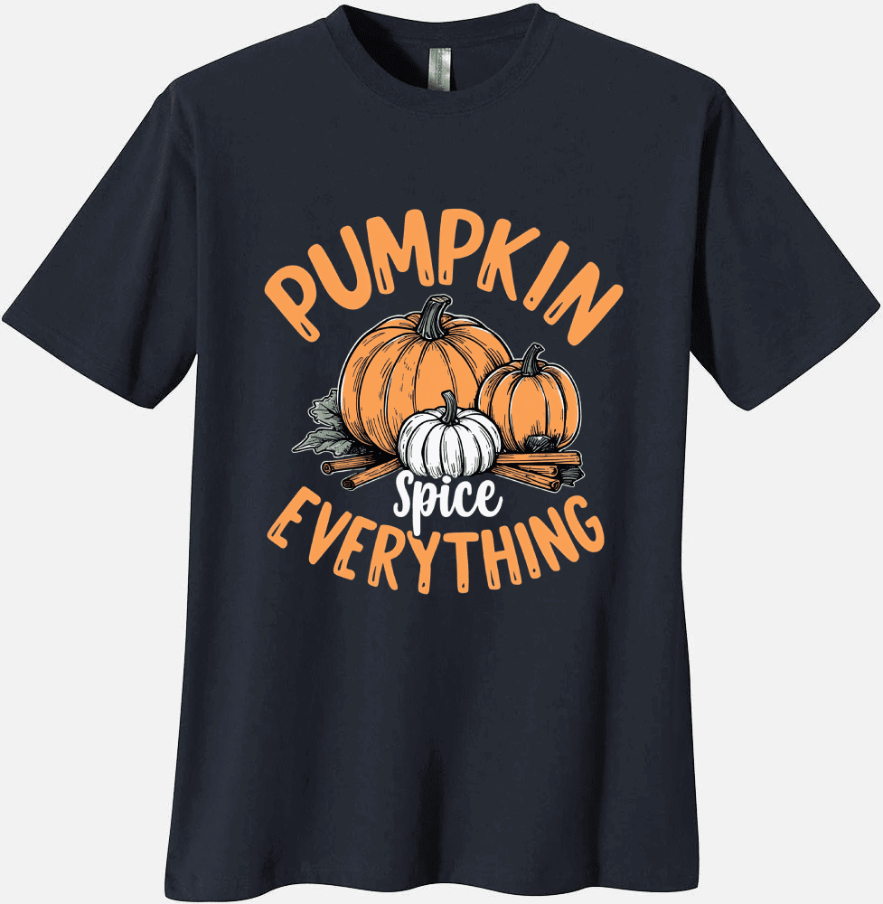 'Pumpkin Spice Everything' Organic Unisex Crewneck T-shirt T-Shirts