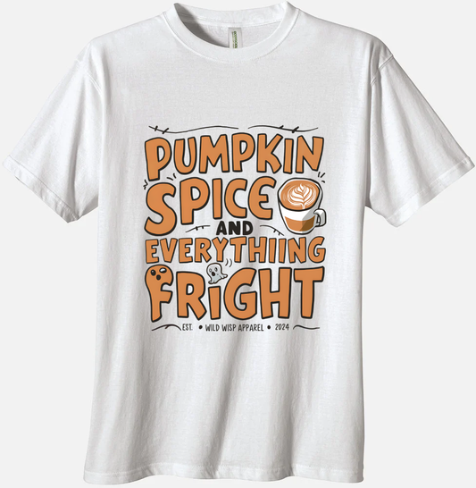 'Pumpkin Spice and Everything Fright' Organic Unisex Crewneck T-shirt T-Shirts