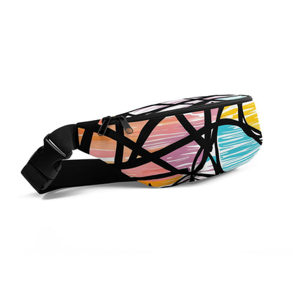 'Rainbow Scribbles' Fanny Pack - Wild Wisp Apparel