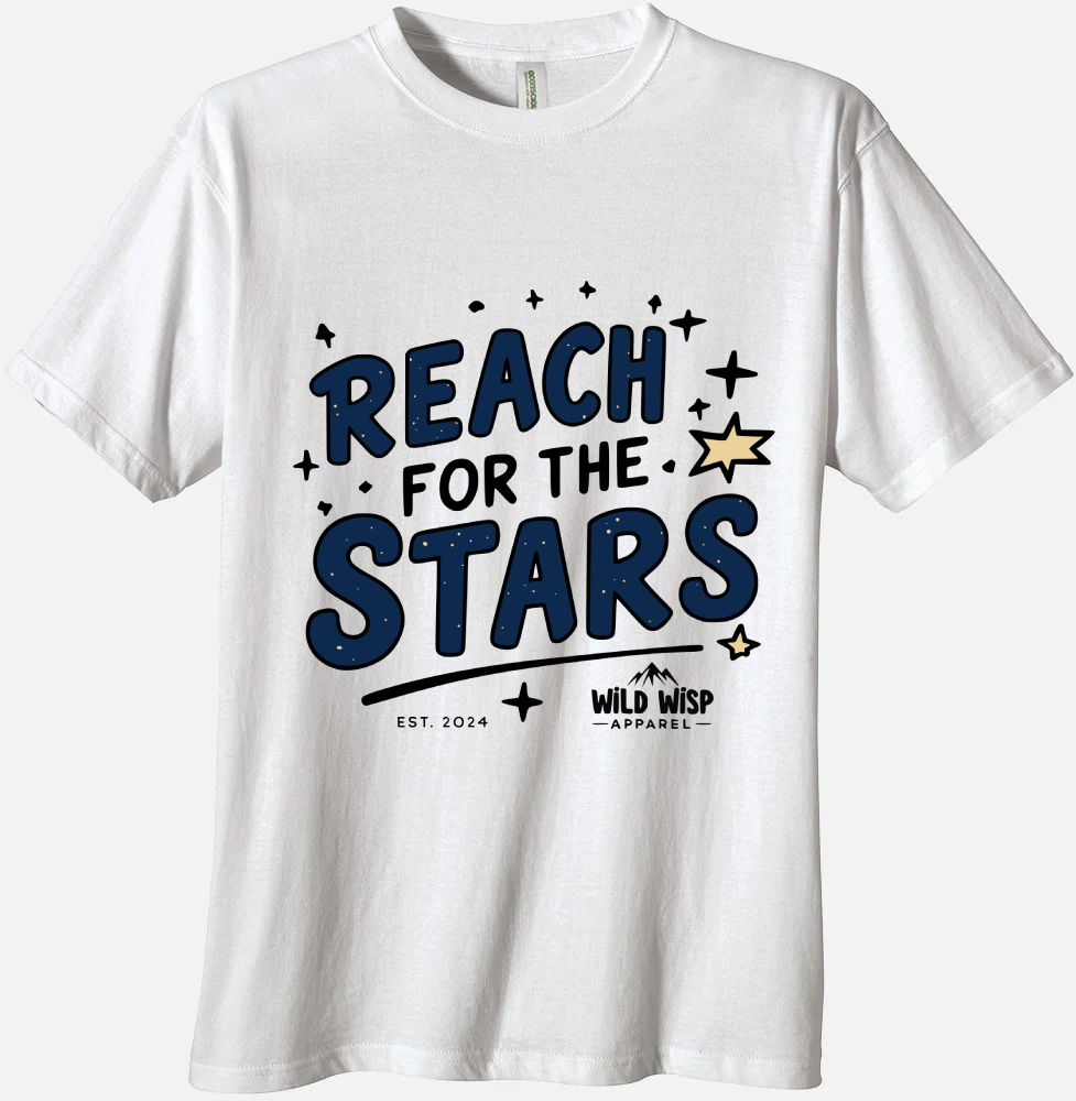 'Reach for the Stars' Organic Unisex Crewneck T-shirt T-Shirts