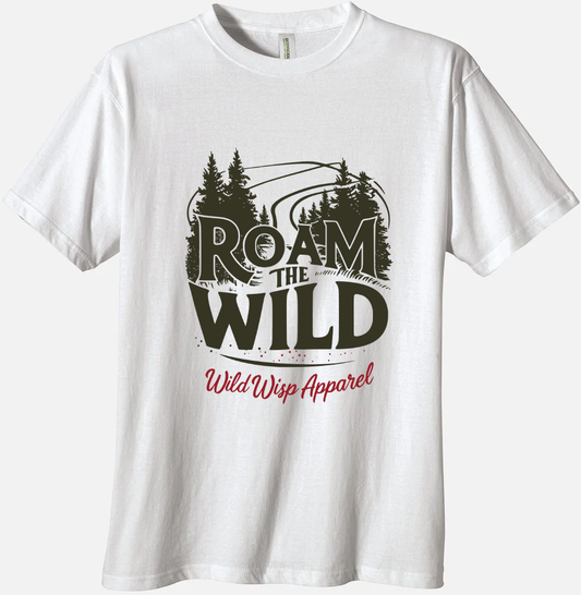 'Roam the Wild' Organic Unisex Crewneck T-shirt T-Shirts