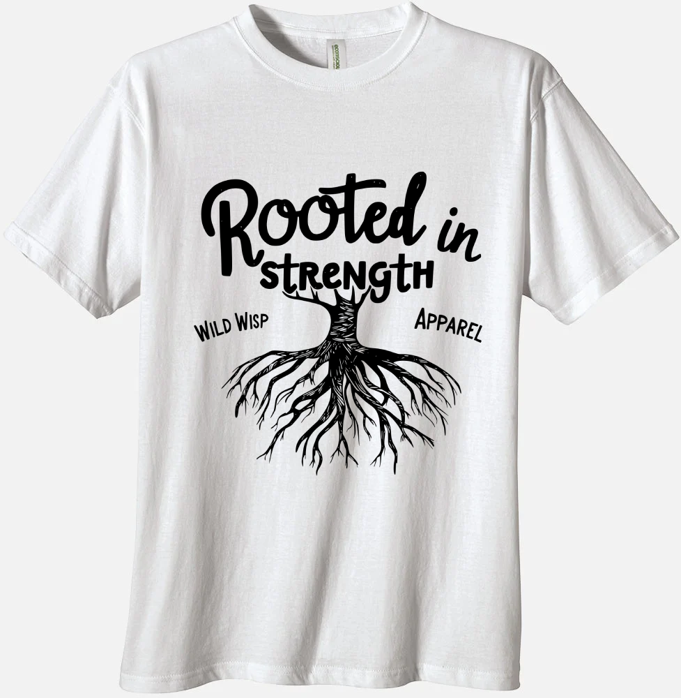 'Rooted in Strength' Organic Unisex Crewneck T-shirt T-Shirts