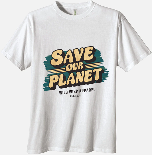 'Save Our Planet' Organic Unisex Crewneck T-shirt - Wild Wisp Apparel