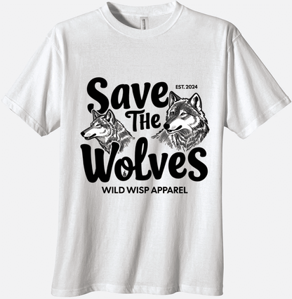 'Save The Wolves' Organic Unisex Crewneck T-shirt T-Shirts