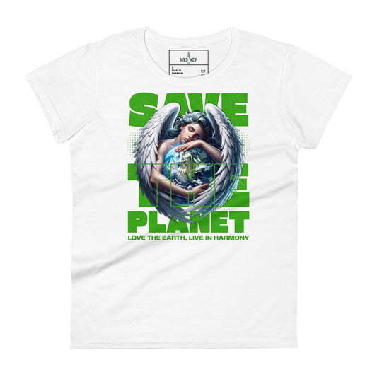 'Save the Planet Angel' Women's short sleeve t-shirt T-Shirts