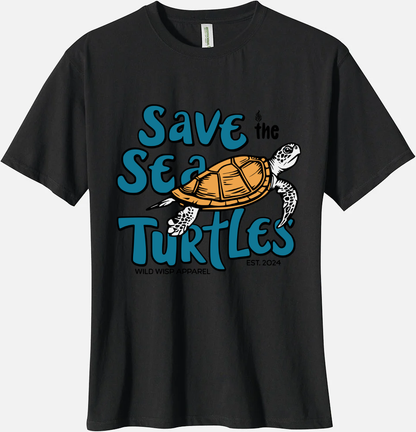 'Save the Sea Turtles' Organic Unisex Crewneck T-shirt T-Shirts