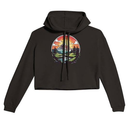 "Summit Solace" Women's Cropped Hoodie Hoodies