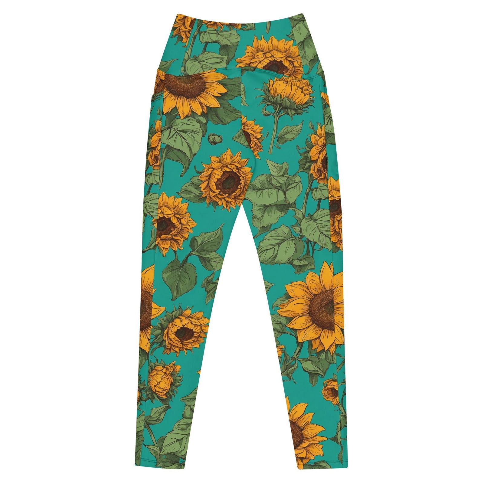 'Sunflower Delight' Leggings with pockets Leggings