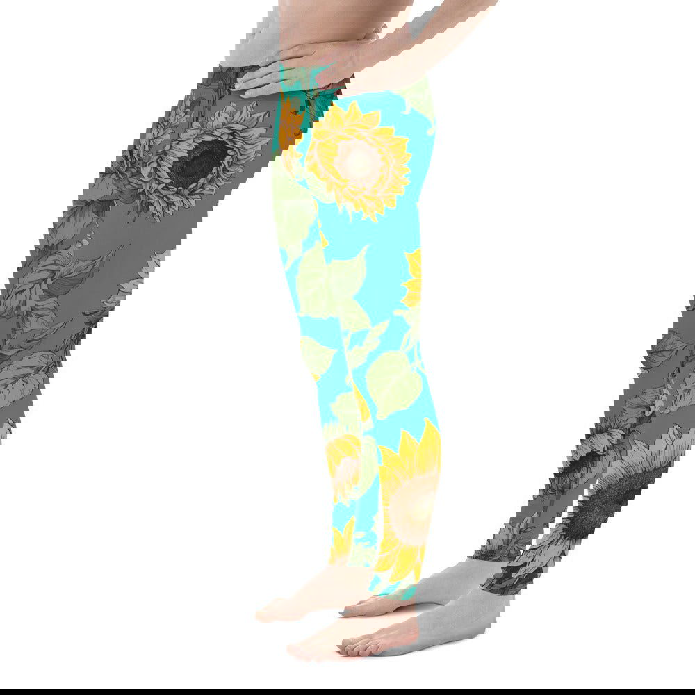 'Sunflower Delight' Men's Leggings Leggings