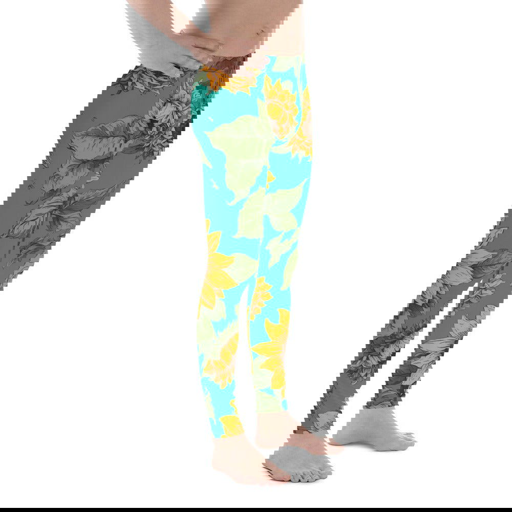 'Sunflower Delight' Men's Leggings Leggings