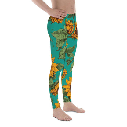 'Sunflower Delight' Men's Leggings Leggings