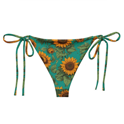 'Sunflower Delight' Recycled string bikini bottom Swimwear