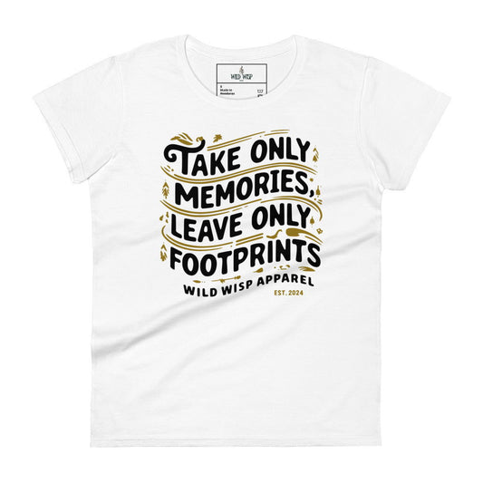 'Take only Memories Leave only Footprints' Women's short sleeve t-shirt T-Shirts