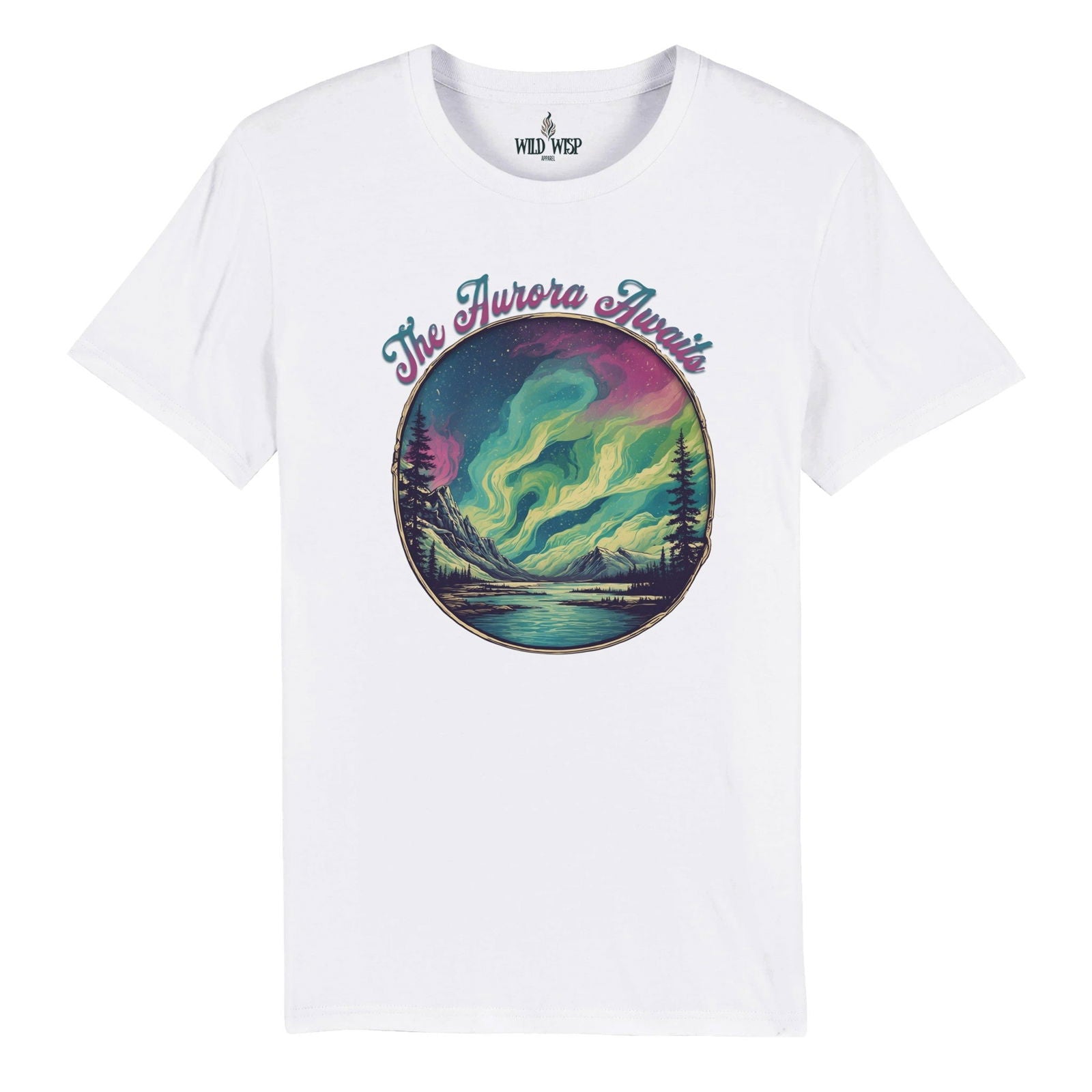 'The Aurora Awaits' Organic Unisex Crewneck T-shirt T-Shirts