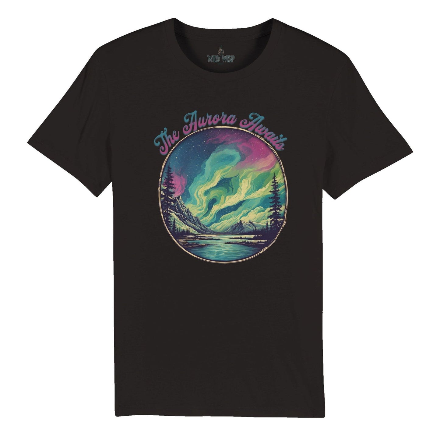 'The Aurora Awaits' Organic Unisex Crewneck T-shirt T-Shirts