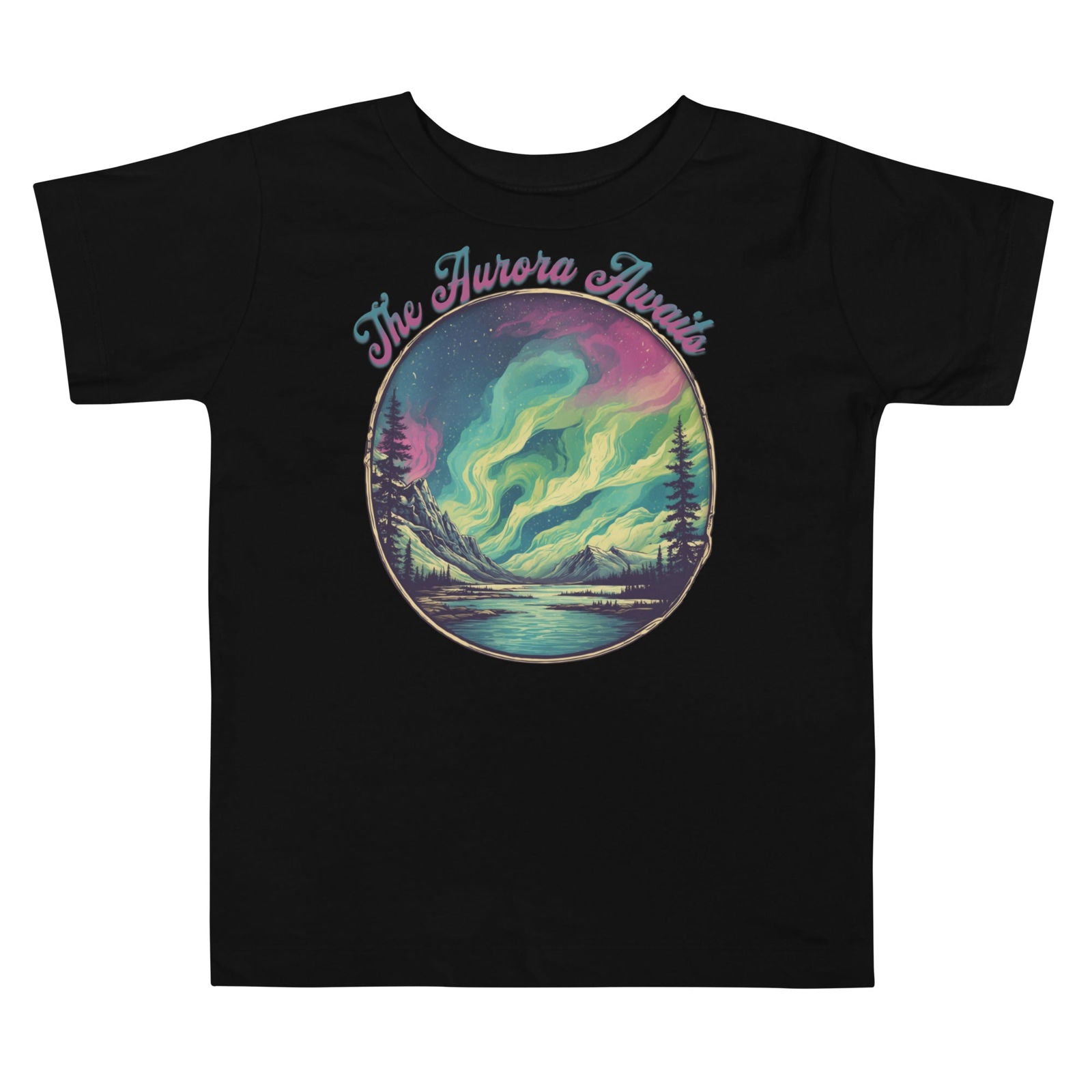 'The Aurora Awaits' Toddler Short Sleeve Tee T-Shirts