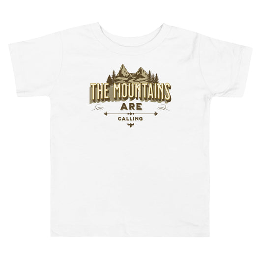 'The Mountains are Calling' Toddler Short Sleeve Tee T-Shirts