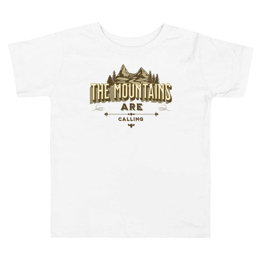 'The Mountains are Calling' Toddler Short Sleeve Tee T-Shirts