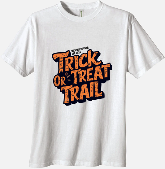 'Trick Or Treat Trail' Organic Unisex Crewneck T-shirt T-Shirts