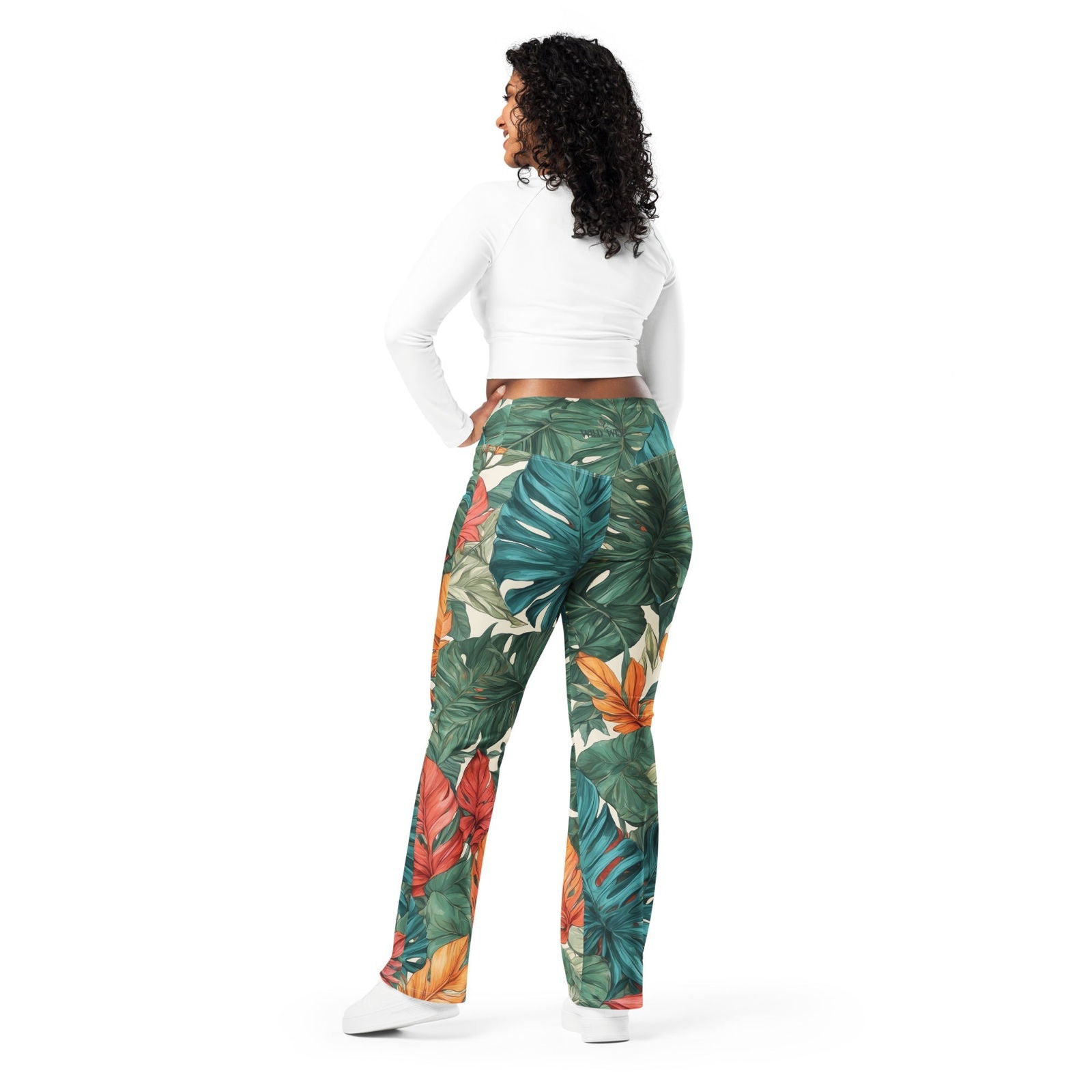 'Tropical Breeze' Flare leggings with pockets Leggings