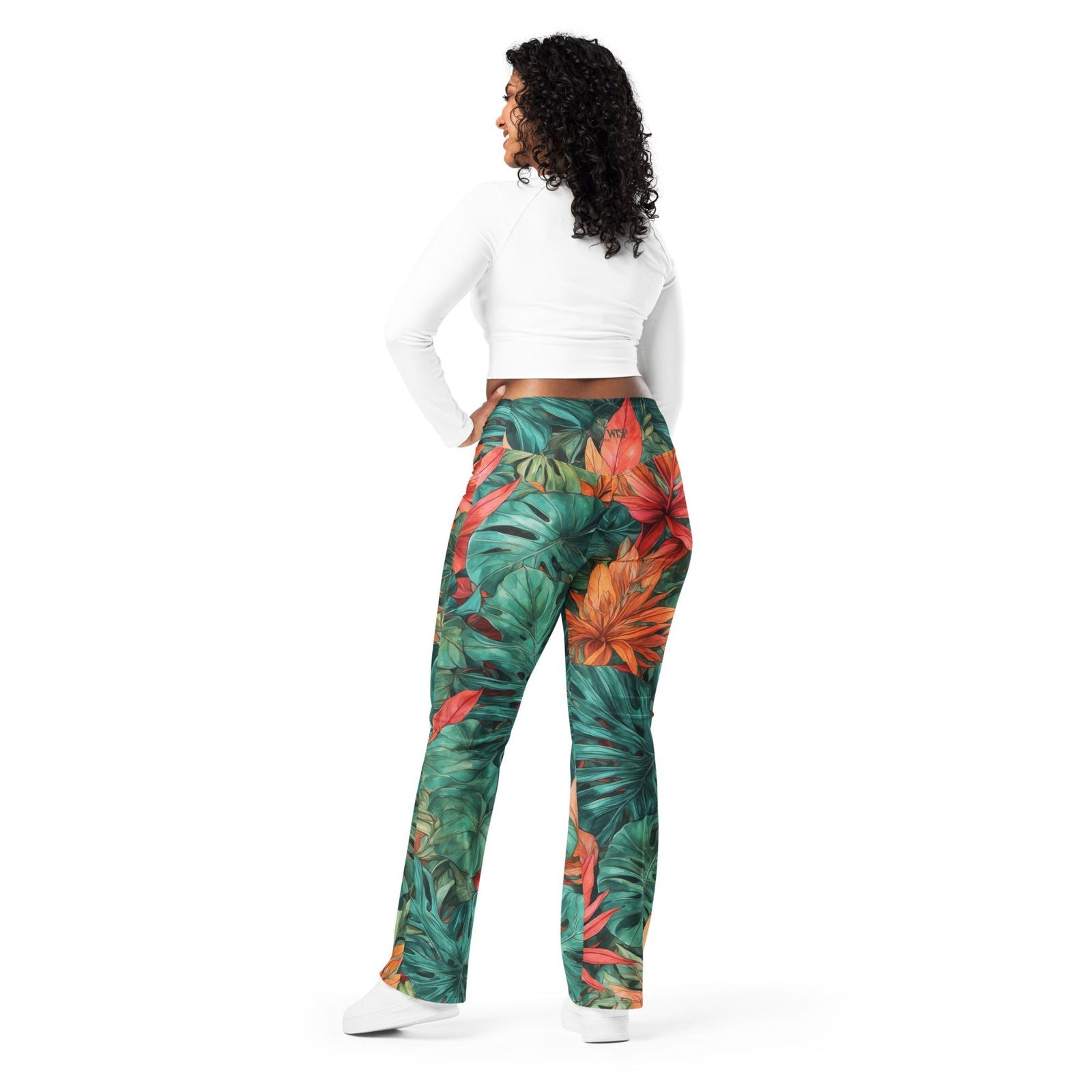 'Jungle Vibes' Flare leggings with pockets Leggings