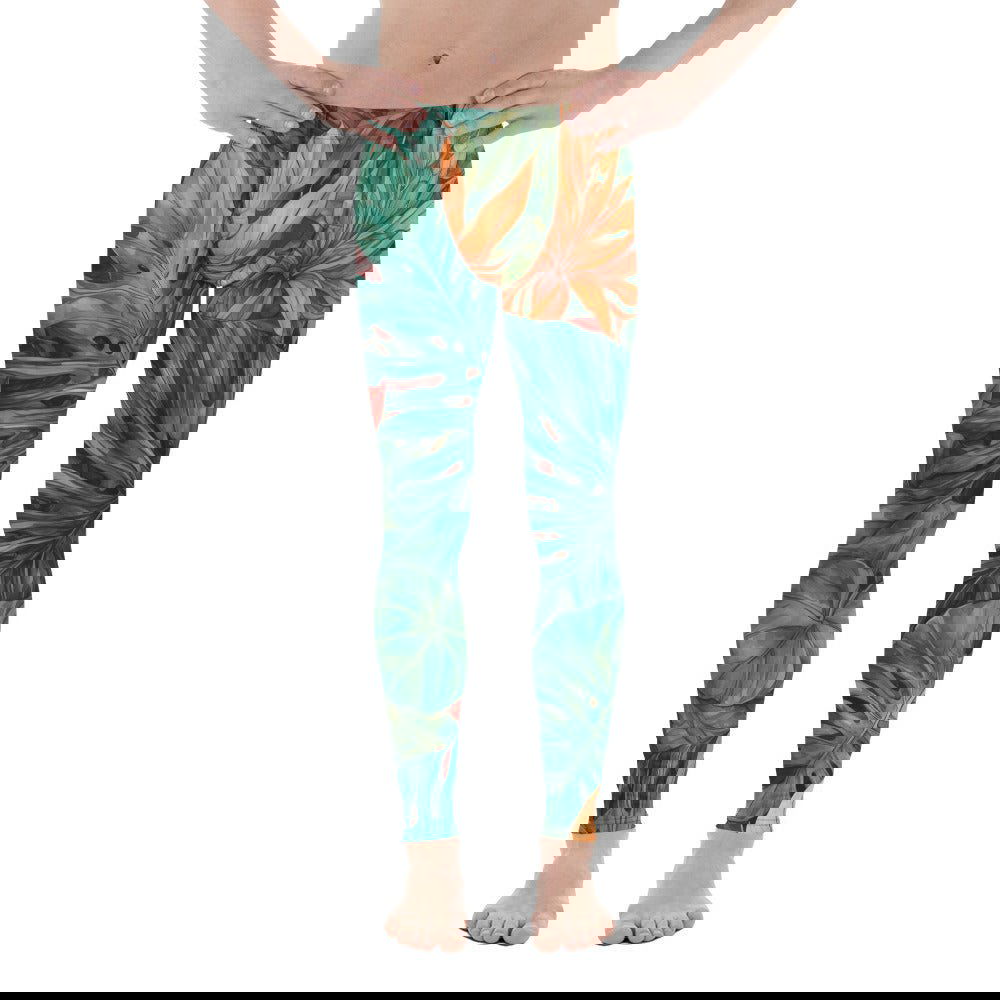 'Tropical Flora' Men's Leggings Leggings
