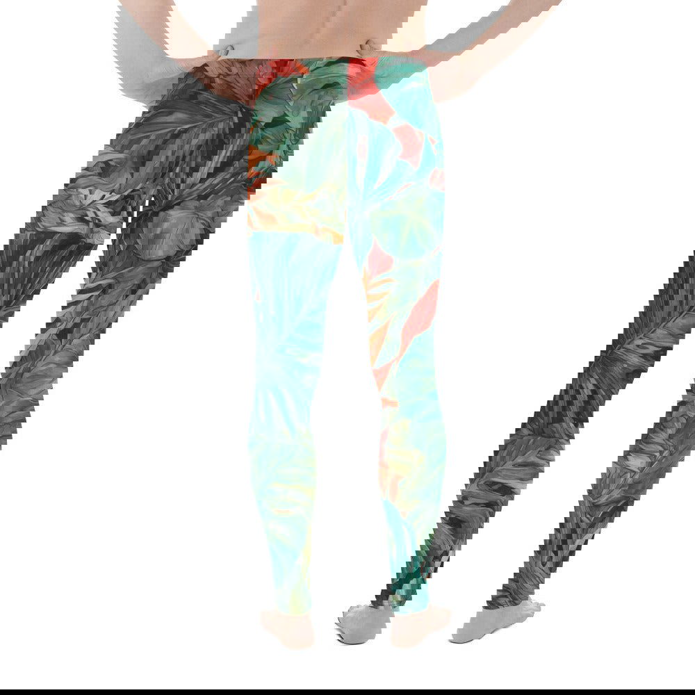 'Tropical Flora' Men's Leggings Leggings