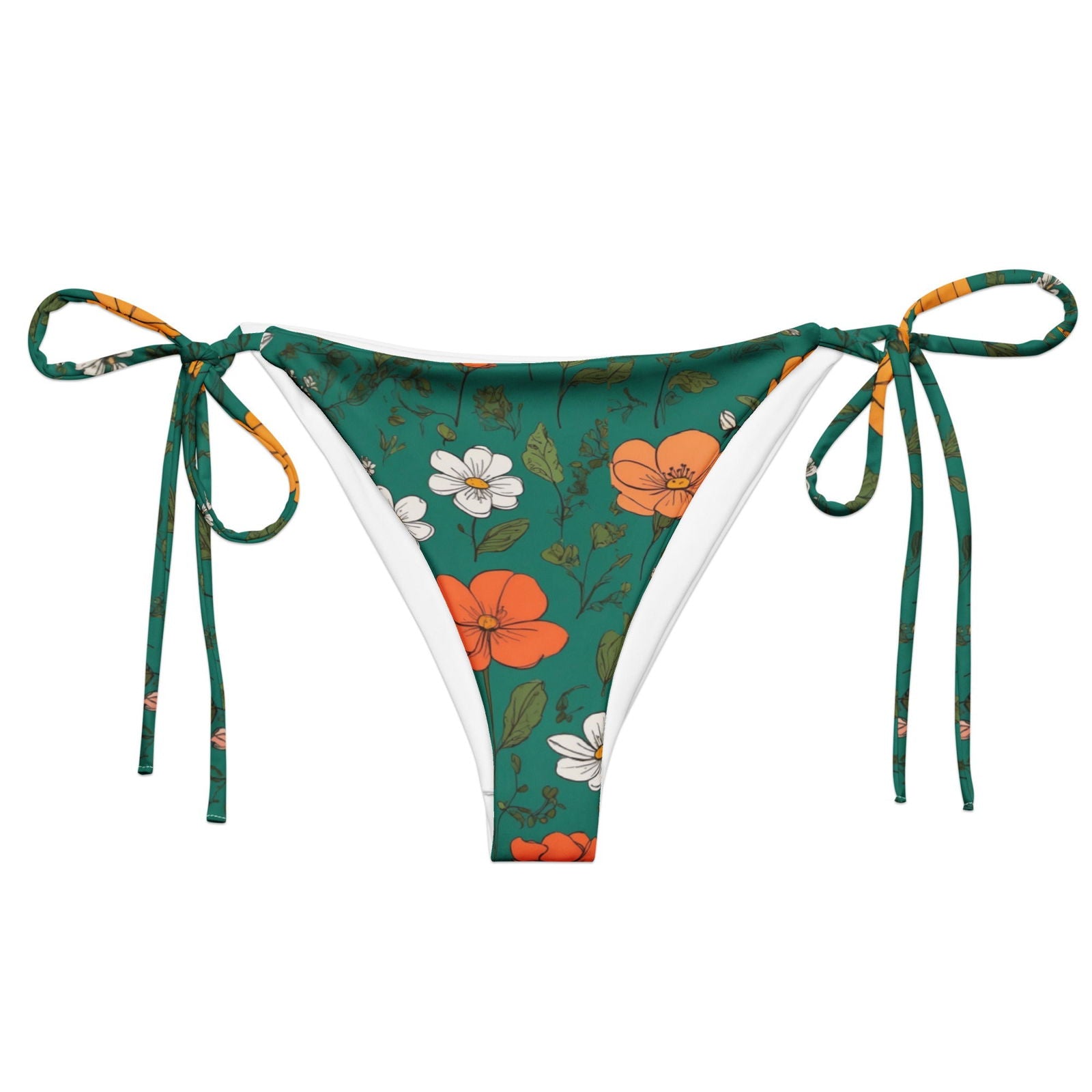 'Wildflowers' Recycled string bikini bottom Swimwear