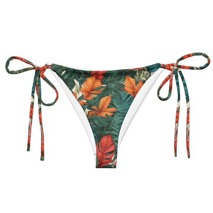'Tropical Flora' Recycled string bikini bottom Swimwear