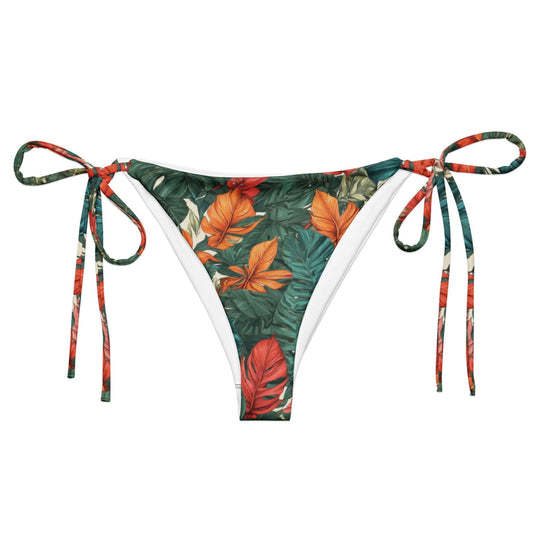 'Tropical Flora' Recycled string bikini bottom Swimwear