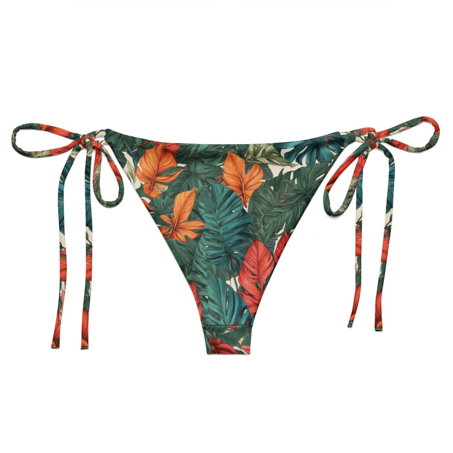 'Tropical Flora' Recycled string bikini bottom Swimwear