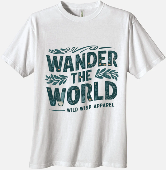 'Wander the World' Organic Unisex Crewneck T-shirt T-Shirts