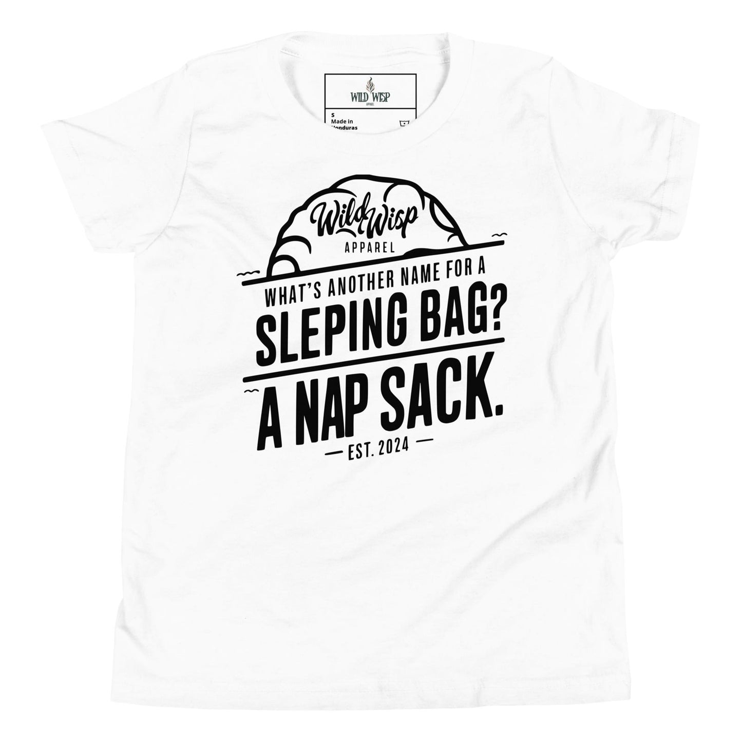 'Whats Another Name For a Sleeping Bag? A Nap Sack' Youth Short Sleeve T-Shirt T-Shirts