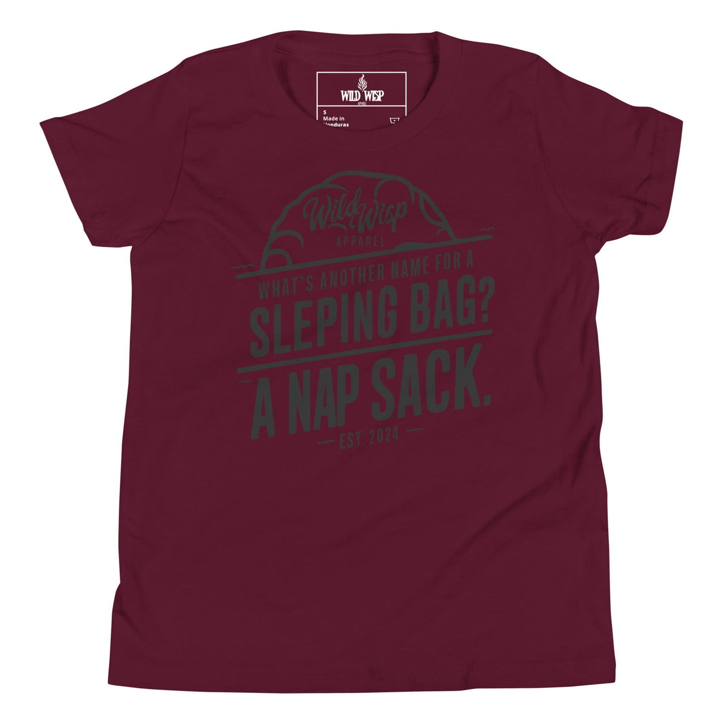 'Whats Another Name For a Sleeping Bag? A Nap Sack' Youth Short Sleeve T-Shirt T-Shirts