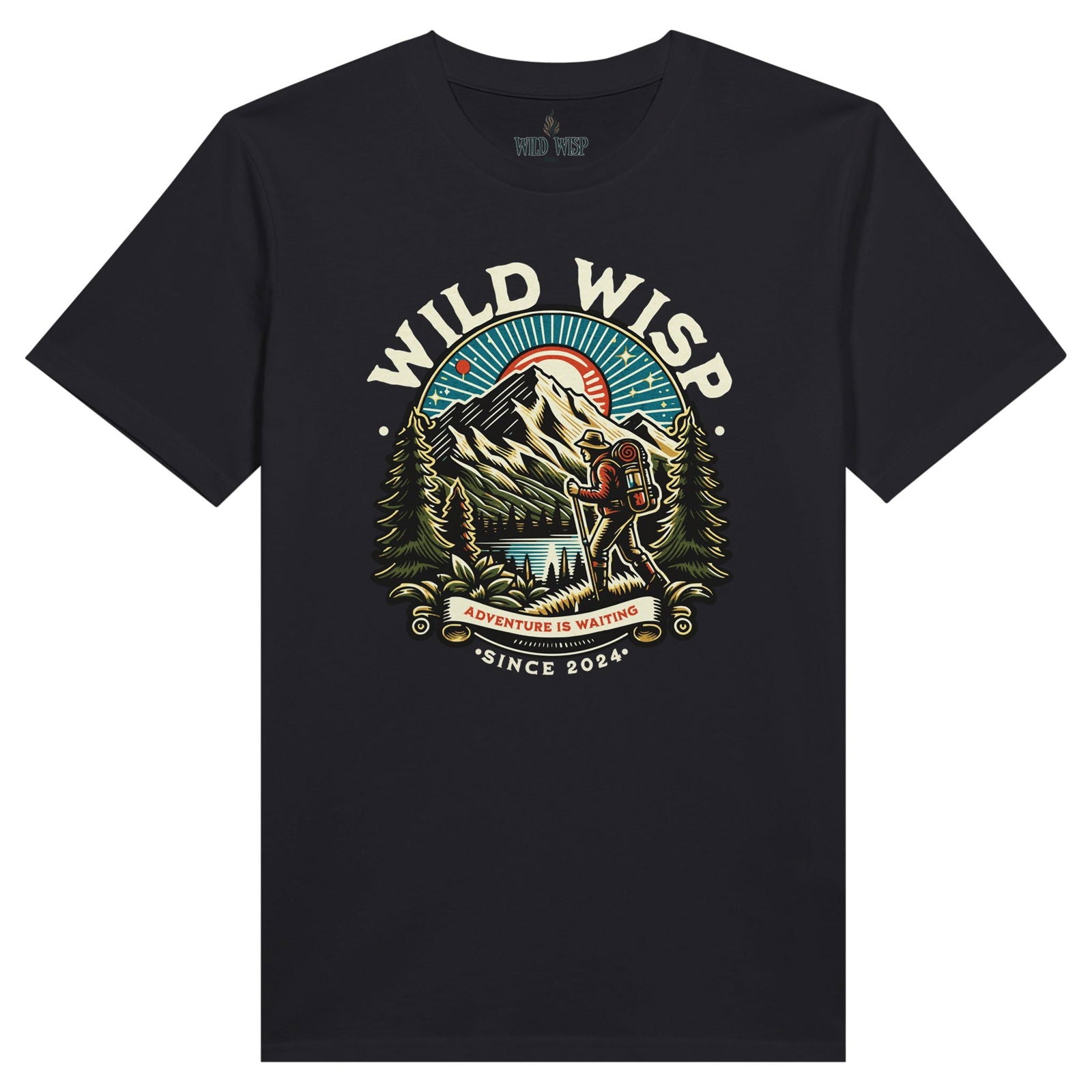 'Wild Wisp Adventure is Waiting' Organic Unisex Crewneck T-shirt T-Shirts