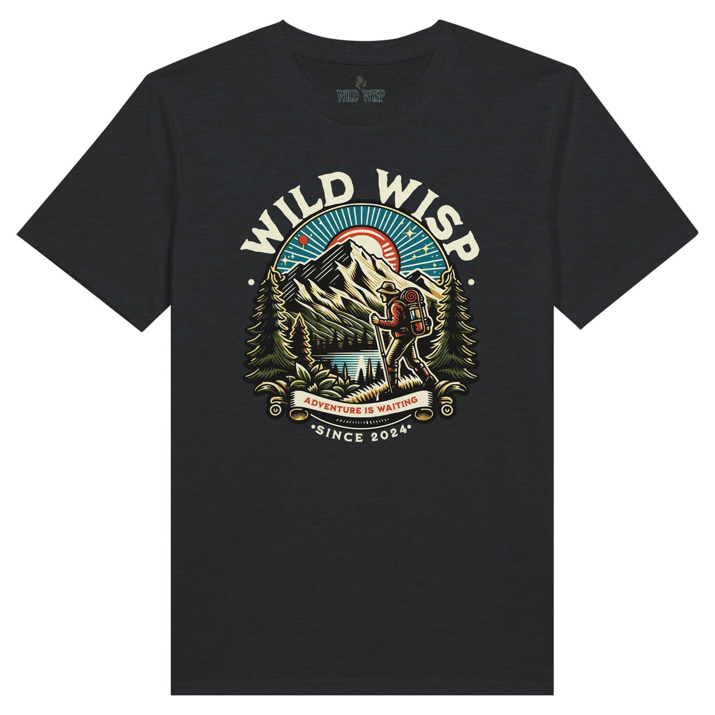 'Wild Wisp Adventure is Waiting' Organic Unisex Crewneck T-shirt T-Shirts