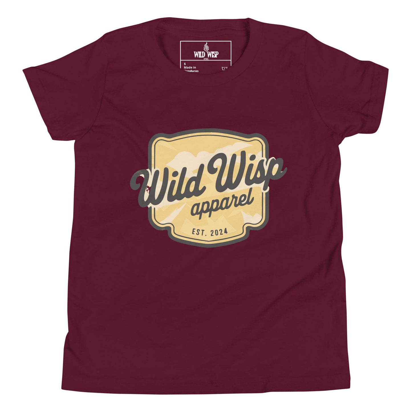 'Wild Wisp Apparel Badge' Youth Short Sleeve T-Shirt T-Shirts