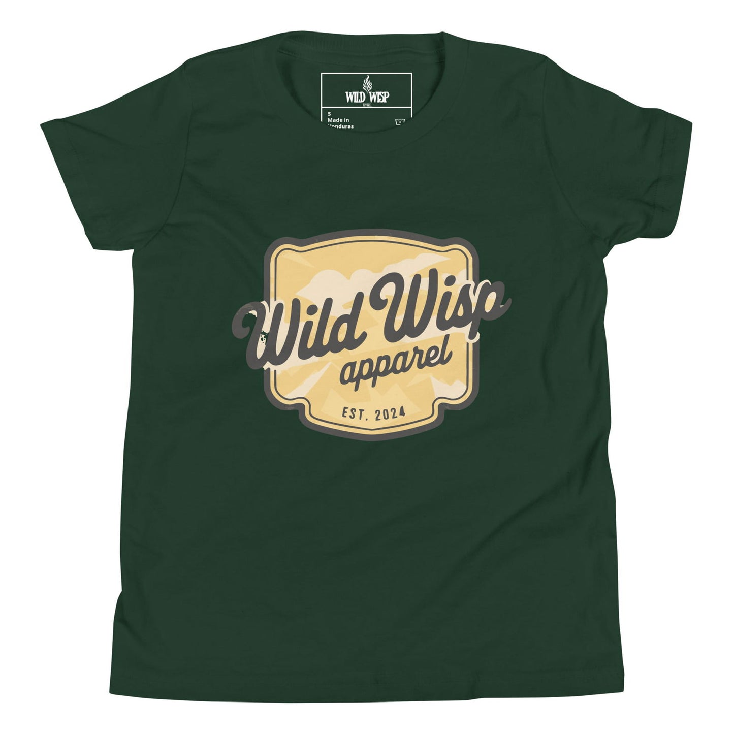 'Wild Wisp Apparel Badge' Youth Short Sleeve T-Shirt T-Shirts