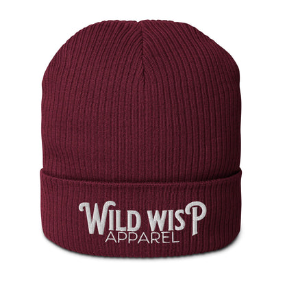 'Wild Wisp Apparel Bold' Organic ribbed beanie Hats
