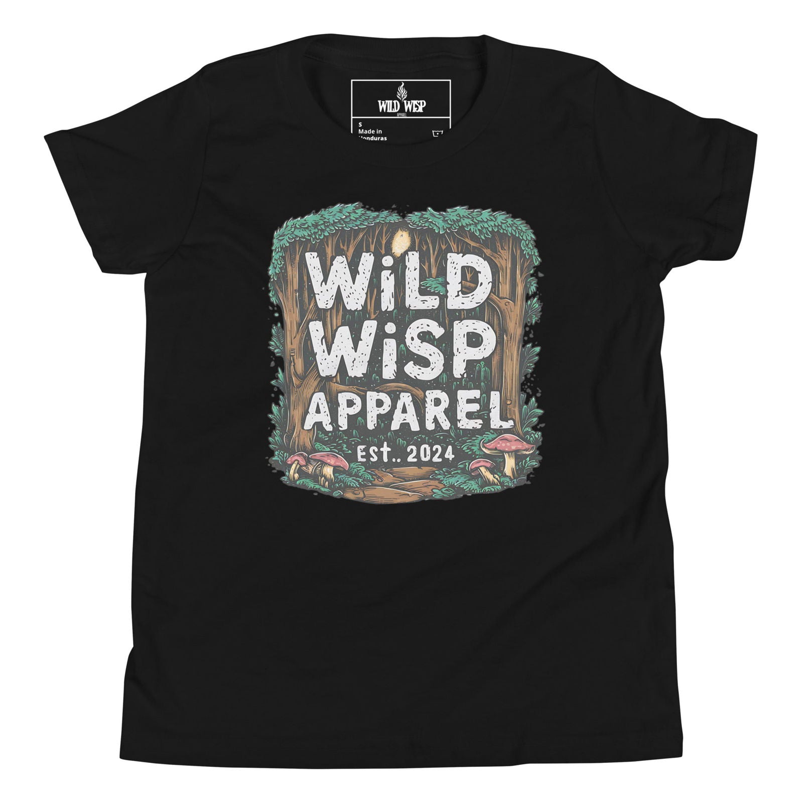 'Wild Wisp Apparel Forest Path' Youth Short Sleeve T-Shirt T-Shirts