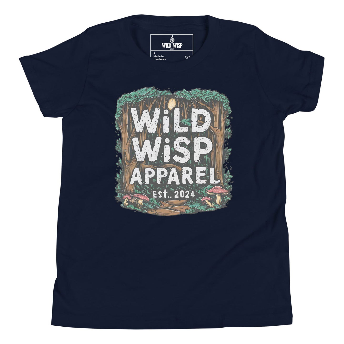 'Wild Wisp Apparel Forest Path' Youth Short Sleeve T-Shirt T-Shirts