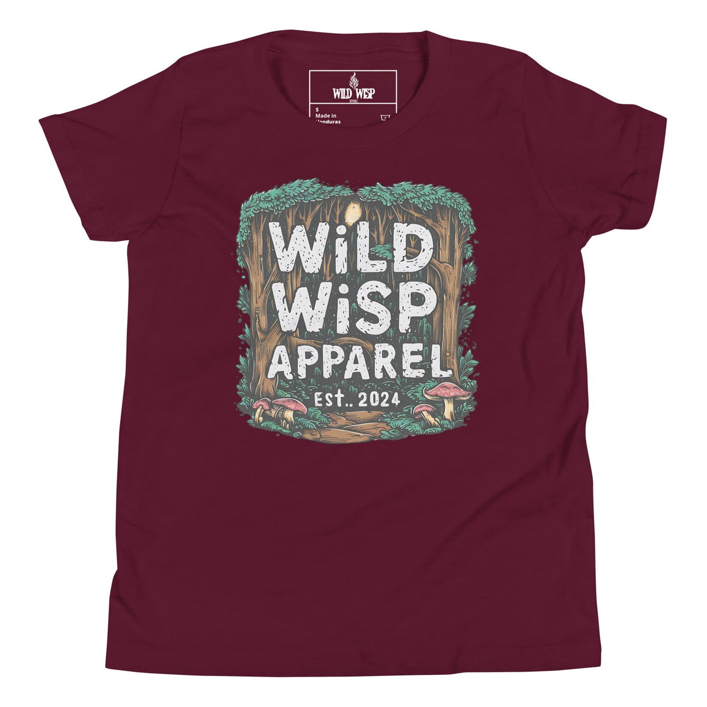 'Wild Wisp Apparel Forest Path' Youth Short Sleeve T-Shirt T-Shirts