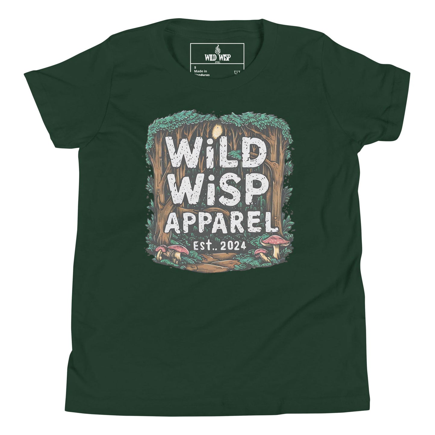 'Wild Wisp Apparel Forest Path' Youth Short Sleeve T-Shirt T-Shirts