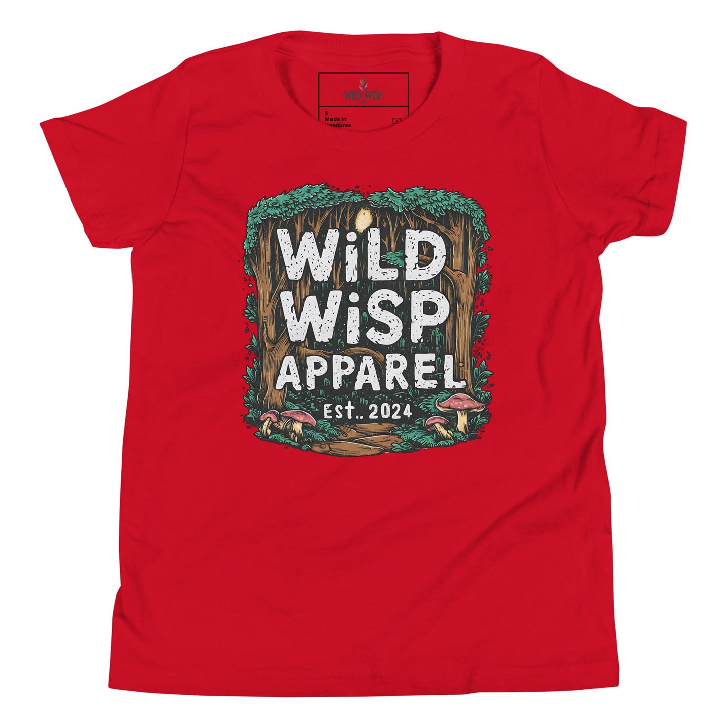 'Wild Wisp Apparel Forest Path' Youth Short Sleeve T-Shirt T-Shirts