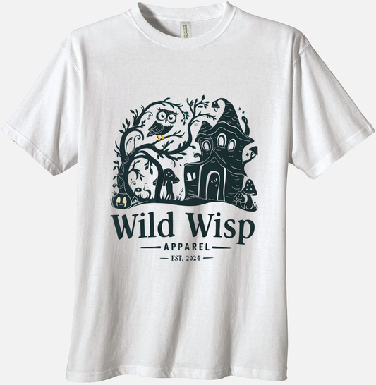 'Haunted House' Organic Unisex Crewneck T-shirt T-Shirts