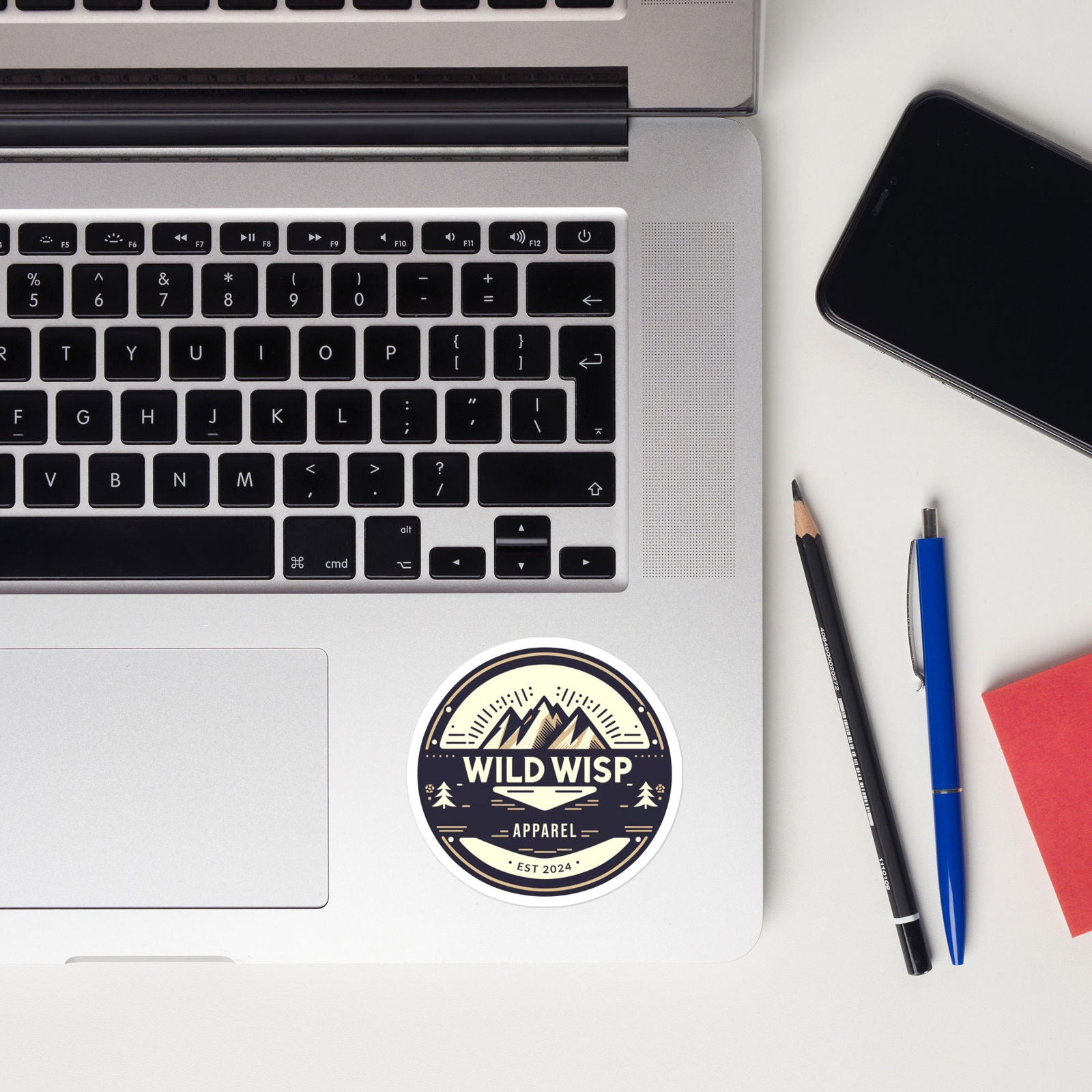 'Wild Wisp Apparel Mountains' Sticker Sticker