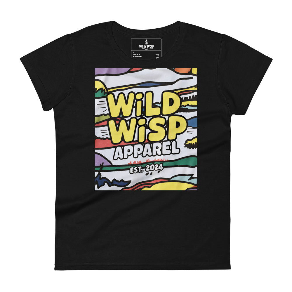'Wild Wisp Apparel Retro Sky' Women's short sleeve t-shirt T-Shirts
